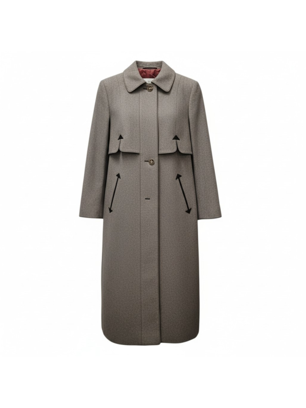 Riku Trachten Women Brown Austrian and Bavarian Alpine craftsmanship Overcoat 44